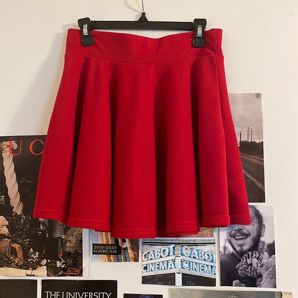 Red Skater Skirt